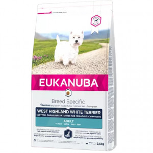 Eukanuba Dog West Highland White Terrier sausā barība Vesthailendas Baltajiem Terjeriem 2.5kg