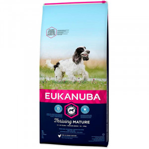 Eukanuba Dog Mature Senior Medium sausā barība suņiem Vista 15kg