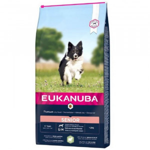 Eukanuba Dog Mature Senior Small Medium Lamb sausā barība suņiem Jērs, rīsi 12kg