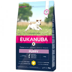 Eukanuba Dog PUPPY Small sausā barība kucēniem Vista 3kg