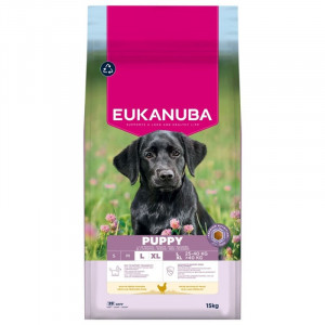EUKANUBA DOG PUPPY L/XL CHICKEN sausā barība kucēniem 15kg
