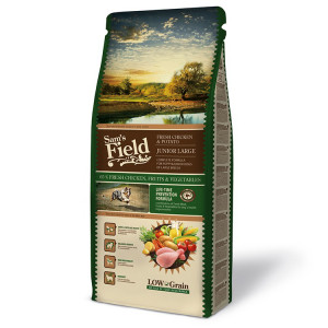 Sam's Field JUNIOR LARGE Fresh Chicken Potato sausā barība kucēniem Vista 13kg