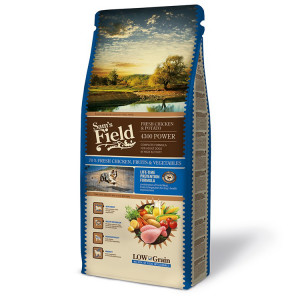 Sam's Field Dog 4300 POWER Fresh Chicken Potato sausā barība suņiem Vista 13kg