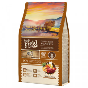 Sam's Field Dog Adult Venison bezgraudu sausā suņu barība Medījums 13kg