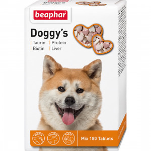Beaphar Doggy's Mix vitamīnu suņu gardums ar biotīnu, taurīnu, proteīnu 180tab