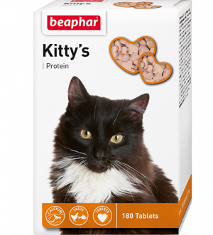Beaphar Kitty's Protein vitaminizēts gardums kaķiem ar proteīnu 180 tab