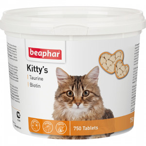 Beaphar Kitty's Taurine Biotin gardums kaķiem ar taurīnu un biotīnu 750 tab