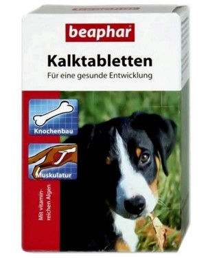 Beaphar Kalk Tablets vitamīnu komplekss ar kalciju suņiem 180tab