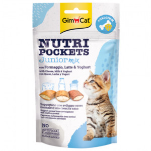 GimCat Nutri Pockets Junior gardums kaķēniem Siers, piens, jogurts 60g