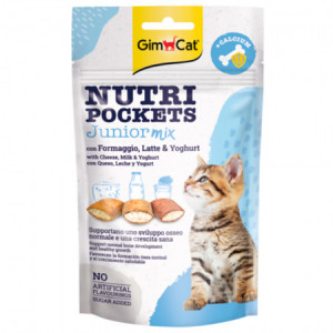 GIMCAT NUTRI POCKETS JUNIOR gardums kaķēniem Siers, piens, jogurts 60g