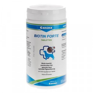 Canina Biotin forte tabletes papildbarība ar augstu biotina saturu 100g