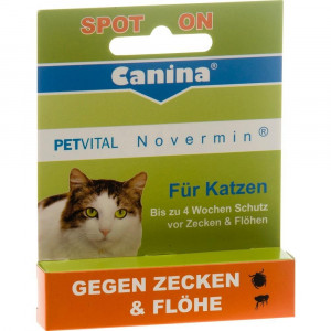 Canina Petvital Novermin Cats bio pilieni kaķiem pret ektoparazītiem 2ml
