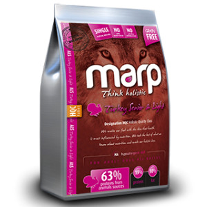 Marp Dog Holistic Light Senior Turkey bezgraudu sausā barība suņiem Tītars 2kg