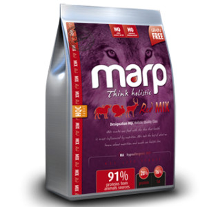 Marp Dog Holistic Red Mix bezgraudu sausā barība suņiem Liellops, tītars, briedis 2kg
