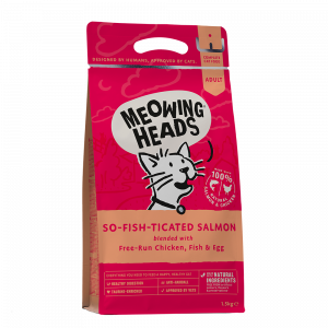 Meowing Heads So Fish Ticated Salmon sausā barība kaķiem Lasis 1.5kg