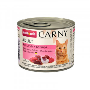 Animonda Carny Adult konservi kaķiem Liellops, tītars, garneles 200g