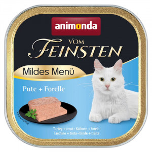 Animonda Vom Feinsten Mildes STERILISED konservi kaķiem Tītars, forele 100g