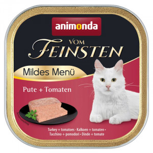 Animonda Vom Feinsten Mildes STERILISED konservi kaķiem Tītars, tomāti 100g
