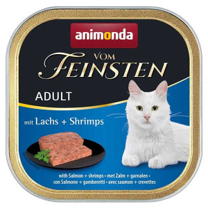 Animonda Vom Feinstein Adult konservi kaķiem Lasis, garneles 100g