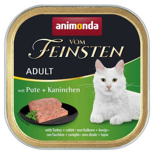 Animonda Vom Feinstein Adult konservi kaķiem Tītars, trusis 100g
