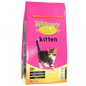 Willowy Gold KITTEN sausā barība kaķēniem Mājputni, zivis 10kg