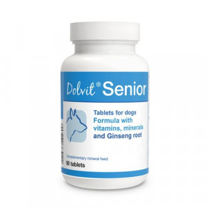 DOLVIT Senior Dog papildbarība suņiem no +7 gadiem Vitamīni, minerāli N90